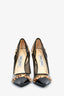 Jimmy Choo Leopard Print Pony Hair Patent Pumps Size 38