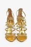 Giuseppe Zanotti Gold Patent Coline Sandals Size 38