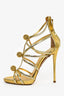 Giuseppe Zanotti Gold Patent Coline Sandals Size 38