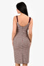 Stella McCartney Red Wool Houndstooth Bustier Dress Size 40