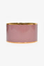 Hermès Mauve/Gold Toned Enamel Extra Wide Bangle