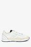 Pre-Loved Chanel™ 2025 White Leather/Suede CC Runners Size 38