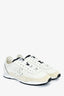 Pre-Loved Chanel™ 2025 White Leather/Suede CC Runners Size 38