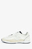 Pre-Loved Chanel™ 2025 White Leather/Suede CC Runners Size 38