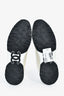 Pre-Loved Chanel™ 2025 White Leather/Suede CC Runners Size 38