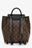 Louis Vuitton Monogram/Black Leather Montsouris PM Backpack
