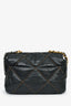 Pre-Loved Chanel™ Black Lambskin/Quilted Gold Chain Small 19 Bag