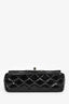 Pre-Loved Chanel™ 2014 Black Quilted Patent Leather Mini Flap