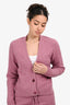 Hermès Mauve Purple Wool H Knit Cardigan Size 34