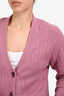Hermès Mauve Purple Wool H Knit Cardigan Size 34