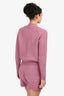 Hermès Mauve Purple Wool H Knit Cardigan Size 34