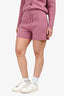 Hermès Mauve Purple Wool H Knit Shorts Size 42