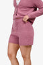 Hermès Mauve Purple Wool H Knit Shorts Size 42
