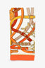 Hermes Cream/Orange Cashmere/Silk Cavalcadour Shawl 140