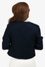 Chloe Navy Blue Wool/Mohair Button-Up Cropped Jacket Size 36