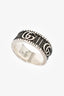 Gucci Sterling Silver Double G Rope Wide Ring Size 10