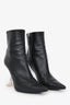 Amina Muaddi Black Leather 'Giorgia' Boots Size 38