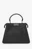 Fendi Grey Leather Peekaboo ISeeU With Canvas Strap