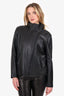 Mackage Black Leather 'Sandy' Zip Jacket Size XL