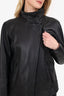 Mackage Black Leather 'Sandy' Zip Jacket Size XL