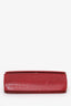 Saint Laurent Red Embossed Elise Shoulder Bag