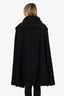 Yves Saint Laurent Black Vintage Hooded Cape Estimated Size M