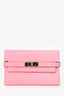 Hermès 2016 Pink Epsom Leather Kelly Depliant Medium Trifold Wallet