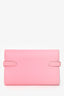 Hermès 2016 Pink Epsom Leather Kelly Depliant Medium Trifold Wallet