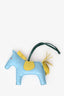 Hermès Sky Blue/Yellow Leather Rodeo GM Charm