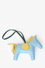 Hermès Sky Blue/Yellow Leather Rodeo GM Charm