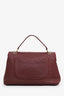 Pre-Loved Chanel™ Burgundy Grained Calfskin Stitched Chevron Medium Chic Top Handle