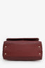 Pre-Loved Chanel™ Burgundy Grained Calfskin Stitched Chevron Medium Chic Top Handle