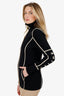 Celine Black/White Logo Knit Zip-up Cardigan Size M