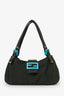 Fendi Green/Blue Jersey Double Strap Mama Baguette Bag