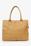Pre-Loved Chanel™ Vintage Beige Quilted Lambskin CC Briefcase