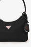 Prada Black Nylon Red Logo Re-Edition 2000 Shoulder Bag
