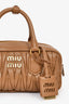 Miu Miu Caramel Nappa Leather Arcadie Matelassé Top Handle