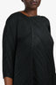 Issey Miyake Pleats Please Black Asymmetrical Pleated Dress Size 5