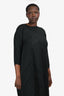 Issey Miyake Pleats Please Black Asymmetrical Pleated Dress Size 5