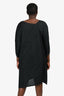 Issey Miyake Pleats Please Black Asymmetrical Pleated Dress Size 5
