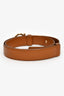 Salvatore Ferragamo Brown Leather Skinny Belt Size 70