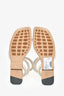 Bottega Veneta White Leather Spiral Flat Sandals Size 36.5
