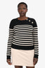 Saint Laurent 2016 Black/White Wool Striped Sweater Size L