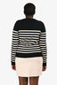 Saint Laurent 2016 Black/White Wool Striped Sweater Size L