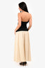 Anna Quan Black/White Cotton Sleeveless Maxi Dress Size 2