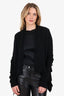 Rick Owens Black Cashmere Open Cardigan Size XS