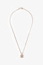 Pre-Loved Chanel™ 2013 Gold Tone Metal Tweed CC Pendant Necklace