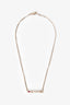 Pre-Loved Chanel™ 2017 Gold Tone Metal Heart Logo Necklace
