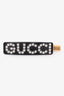 Gucci Black Crystal Embellished Logo Hair Clip