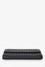 Bottega Veneta Black Leather Intrecciato Long Wallet